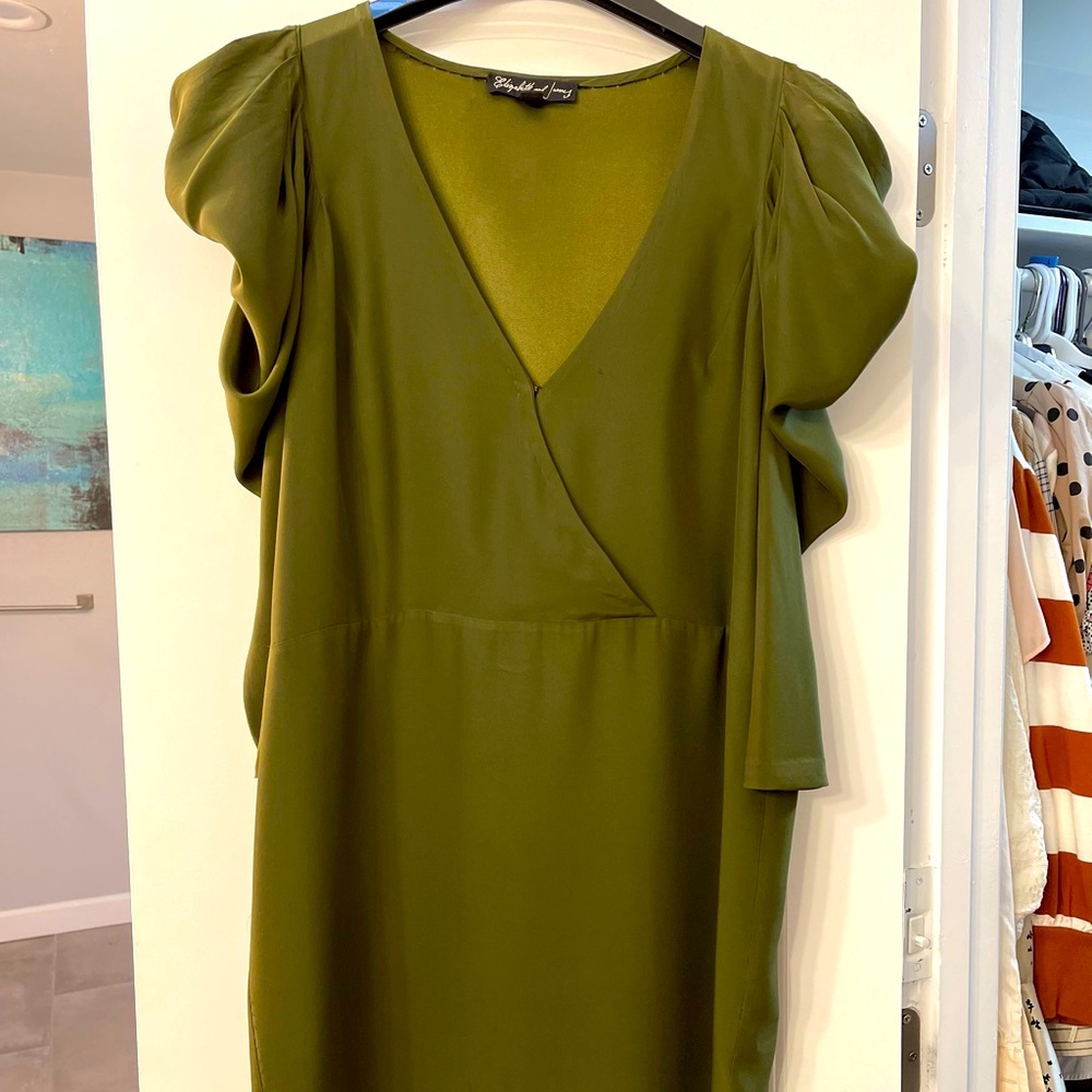 Elizabeth and James Silk V-Neck Dress